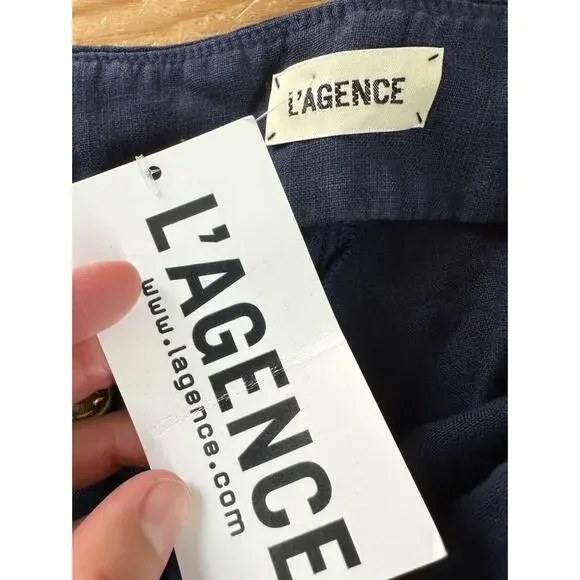 NWT L’Agence Dee Sailor Dress Pants Size 25 Women’s Navy - Picture 4 of 10